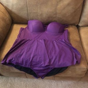 Torrid one piece purple swimsuit size 4